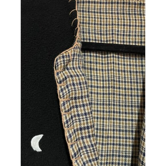 Vintage Country Christmas Fleece Open Front Cardigan Jacket Felt Patchwork - Picture 6 of 12